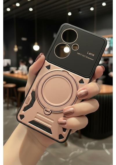 Oppo Reno 11f Kılıf Kamera Korumalı Stand Özellikli Maksimum Darbe Korumalı Kapak