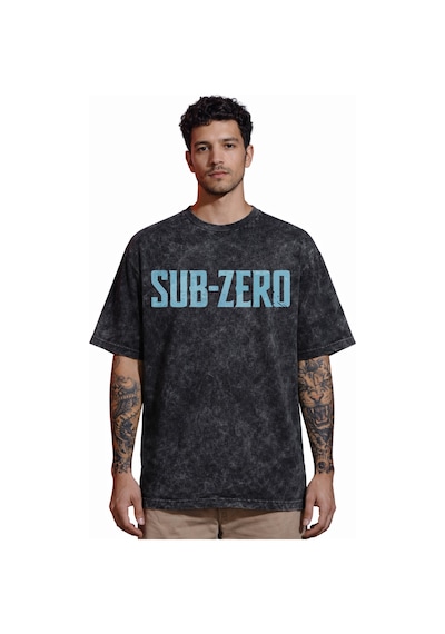 Tasarım Sub-zero Mortal Kombat Anime Sırt Baskılı Unisex Oversize Siyah