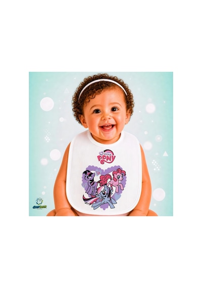 Pony Keten Bebek Mama Önlüğü Yumuşak - Emici - Yıkanabilir - Özel Tasarım P161 Çok Renkli