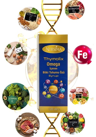 Omega İçeren Bitki Tohumu Özü Syrup 125 Ml Doğal Bitkisel Karışım Şurup