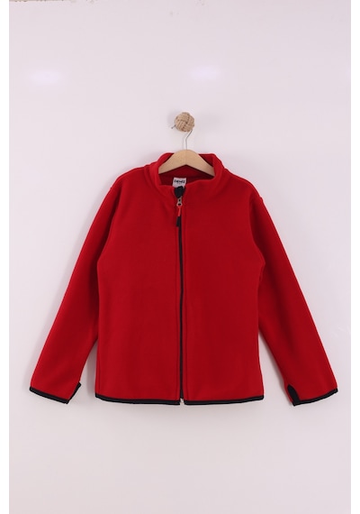 Monox Çocuk Unisex Parmak Geçmeli Polar Ceket Kırmızı