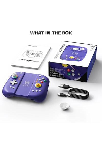 Nyxi Hyperion 3 Mor Joypad Switch 2  Hall Effect Drift Yapmayan Joystick Kablosuz Oyun Kolu Joy-con