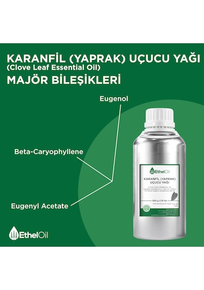Karanfil Yaprak Uçucu Yağı Clove Leaf Essential Oil - 500 Gr - Saf Ve Doğal Uçucu Yağ 500 G