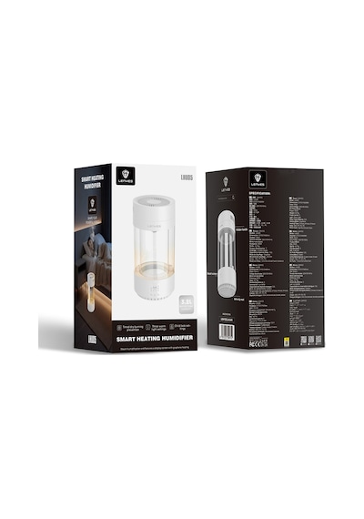Lenyes Lhu05 Zaman Ayarlı Rgb Atmosfer Işıklı Aydınlatma Akıllı Isıtmalı Hava Nemlendirici Beyaz