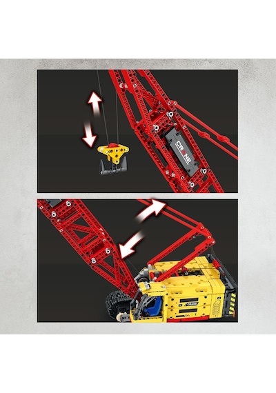 Reobrix Technic 22006 Paletli Vinç Crawler Crane Kumanda&motorlu Yaratıcı Yapı Blok Seti Building Blocks - 1322 Parça