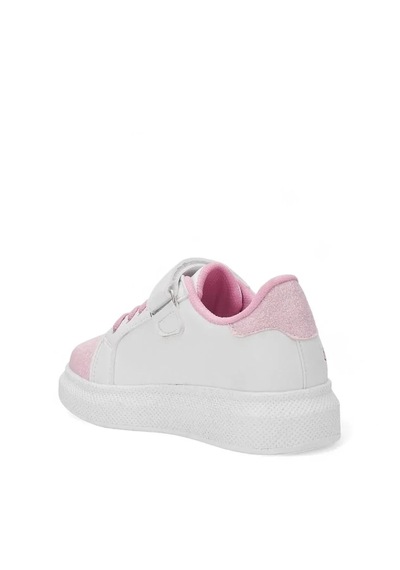 Zacoz Melodia Detaylı Simli Kız Çocuk Spor Ayakkabısı, Sneaker Beyaz Pembe