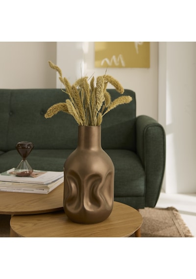 Karaca Home Vessa Amorf Vazo 17,5x15x32,3 Cm Kahverengi