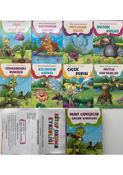 2. Ve 3.sınıf Mavi Güvercin Çocuk Kitapları 8 Kitap Kutulu Okuma Seti