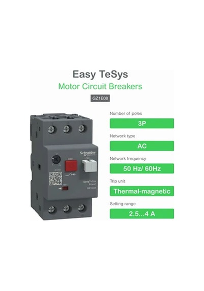 Gz1e08 2,5,4a Motor Koruma Rölesi Schneider