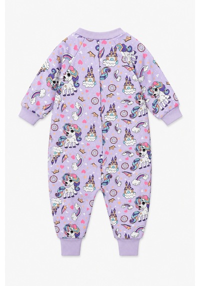 Babyhola 2.5 Tog Yorgan Gerektirmeyen Kalın Elyaf Dolgulu Çocuk Uyku Tulumu Pamuk Astarlı Unisex 6020 Açık Mor