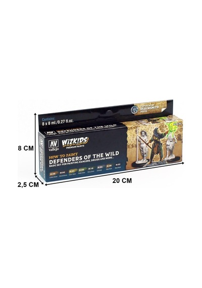 Vallejo 80255 8x8 Ml. Defenders Of The Wild, Wizkits Serisi Model Boyası Seti Renkli
