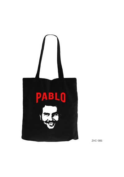 Narcos Pablo Siyah Kanvas Bez Çanta Siyah