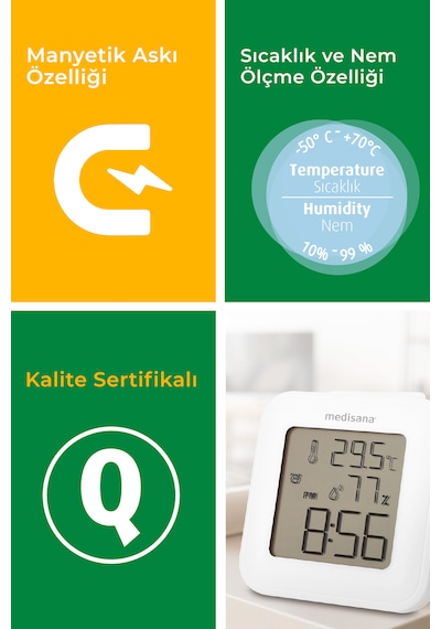 Medisana 60082 Odaiçi Termometre Nem Ölçer
