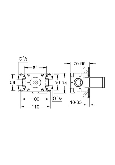 Grohe Rapido C 27 623 000 için İç Gövde - 35028000 Krom