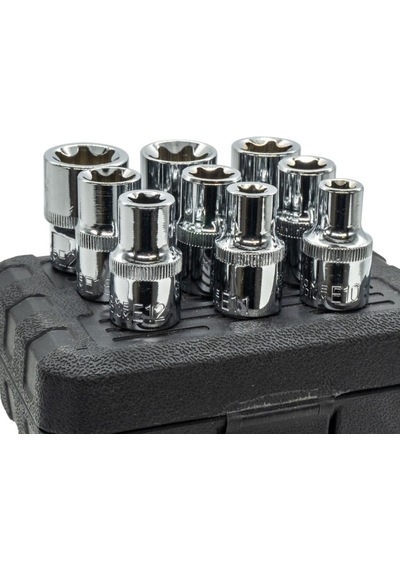 Dorf 1/2 E Torx Lokma Seti 9 Parça E10-e24 Plastik Kutulu