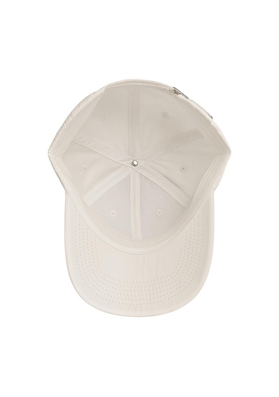 Perlotus Unisex Spor Kep Şapka Mikro Polyester Kumaş 6 Parça Ayarlanabilir Metal Tokalı Beyaz