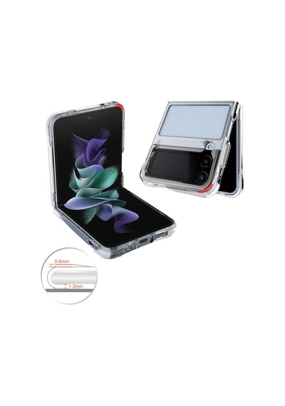 Galaxy Z Flip 4 Kilif Zore Vonn Seffaf Sert Silikon Kilif 559771673
