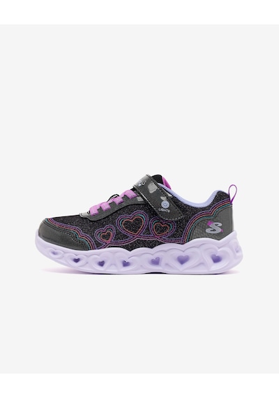 Skechers Heart Lıghts Büyük Kız Çocuk Siyah Işıklı Spor Ayakkabı 303736l Bkmt