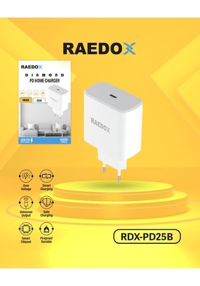 Raedox 25w Şarj Adaptörü Type-c Çıkışlı