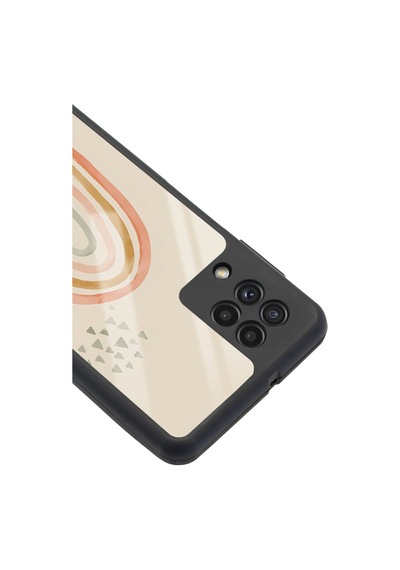 Samsung Uyumlu A-22 Suluboya Art Tasarımlı Glossy Telefon Kılıfı Çok Renkli