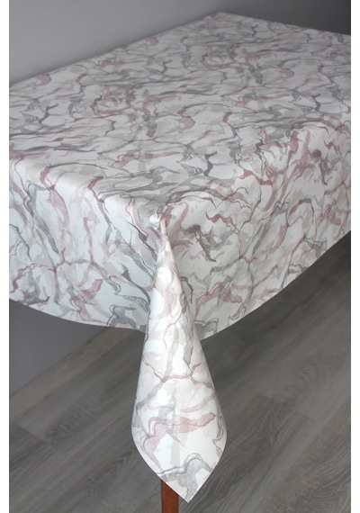 Elyaf Silinebilir Pvc Muşamba Masa Örtüsü 1280-metalkmermer Pembe