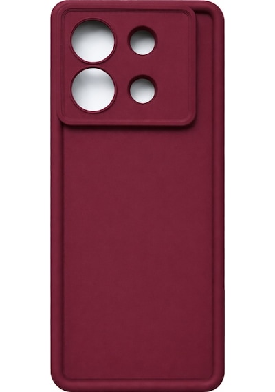 İnfinix Zero30-5g Uyumlu Kamera Çıkıntılı Mat Silikon Telefon Kılıfı Bordo