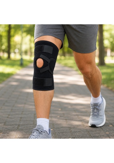 Ligament Destekli Dizlik Ayarlanabilir Cırtlı Açık Patella Diz Destekliği