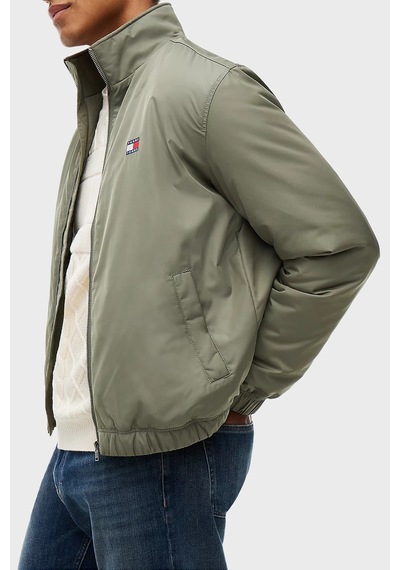 Tommy Jeans Su İtici Logolu Relaxed Fit Dik Yaka Mont Erkek Mont Dm0dm21936 M04 Yeşil