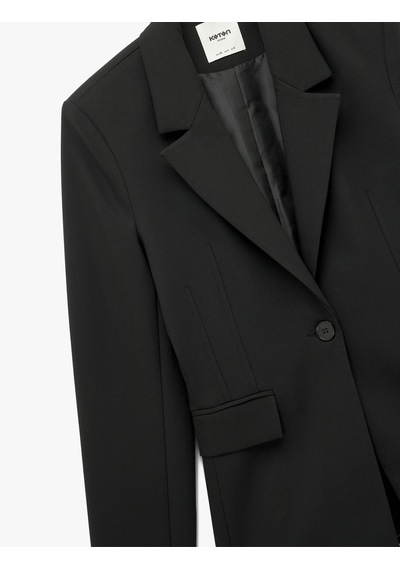 Koton Slim Fit Uzun Kollu Cep Detaylı Düğmeli Geniş Yaka Blazer Ceket Siyah 6wak50081uw Siyah Koton Slim Fit Uzun Kollu Cep Detaylı Düğmeli Geniş Yaka Blazer Ceket Siyah 6wak50081uw Siyah