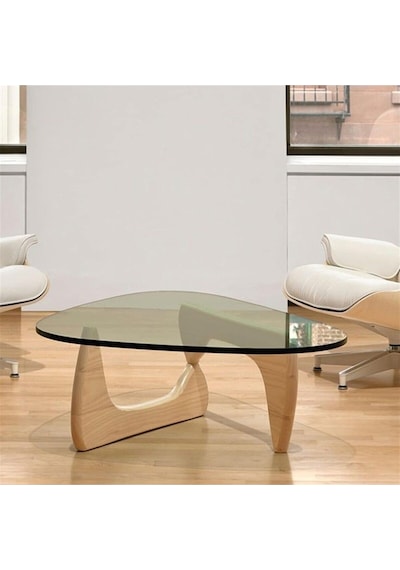 VitrA, Yeni Nesil Modern Elips Geometrik Orta Cam Sehpa, Natural