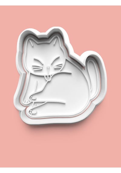Kendini Temizleyen Kedi Kurabiye Kalıbı Ve Şeker Hamuru Kalıbı