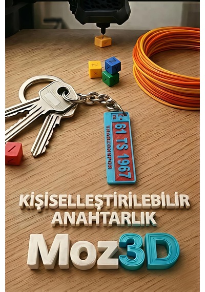 Kişiye Özel Trabzonspor Plaka Anahtarlık Çok Renkli