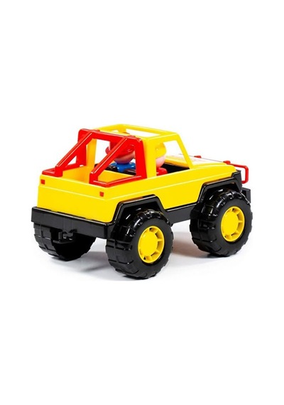 Safari Jeep Aracım 22 Cm 2 İnsan Figürlü Eğlenceli Ve Dayanıklı Çocuk Arazi Aracı Sarı