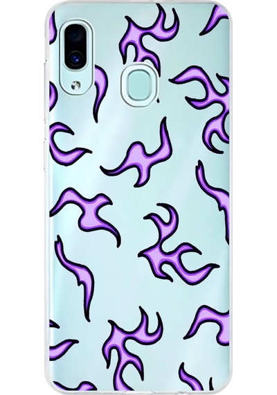 Samsung Galaxy A30 Uyumlu Şeffaf Kılıf Wallpaper 3 Tasarımlı