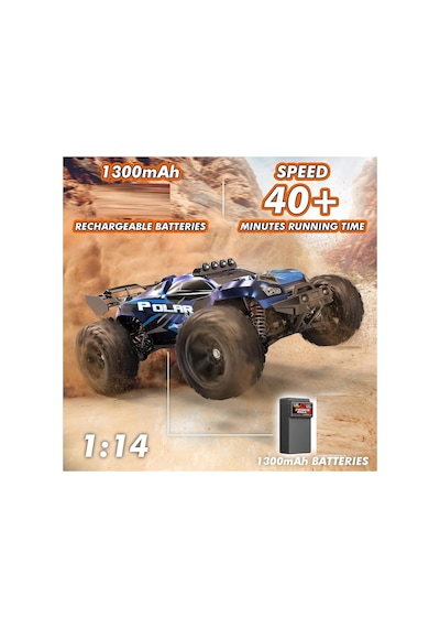 55 Km/h Hız Yapan Süspansiyonlu Profesyonel Kumandalı Arazi Aracı Rock Crawler Servo Motor 1:14