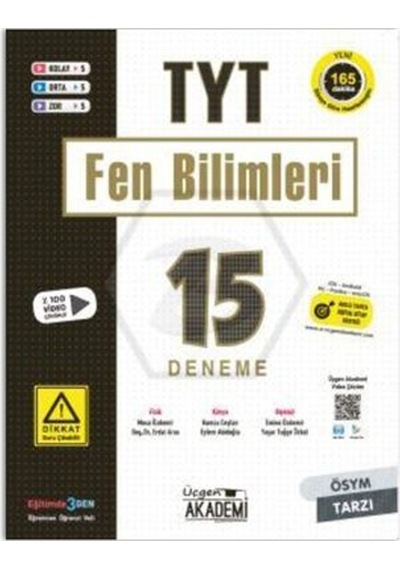 TYT Fen Bilimleri 15'li Deneme -  Üçgen Akademi