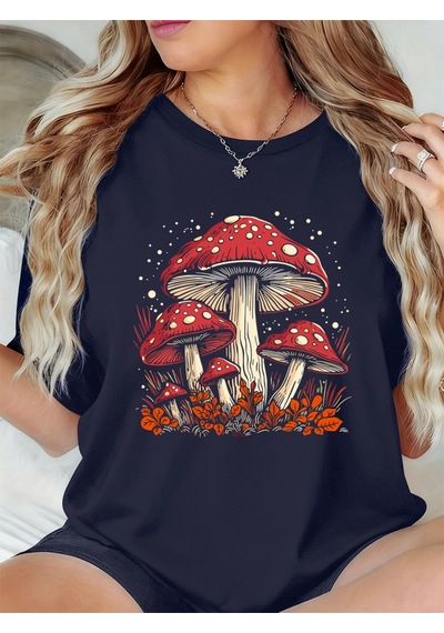 Noıssey Urban Pop Graphic Kadın Tişört Koleksiyonukod 5498 Lacivert