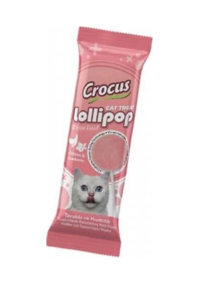 Crocus Tavuklu Ve Kızılcıklı Lolipop Kedi Ödül Maması 1.4 Gr 1 Adet