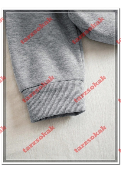 Startmore Tarzsokak Chicago Letter Baskılı Erkek Sweatshirtleri Kışlık Bisiklet Yaka Kapüşonlu Sokak Stili Polar Gri