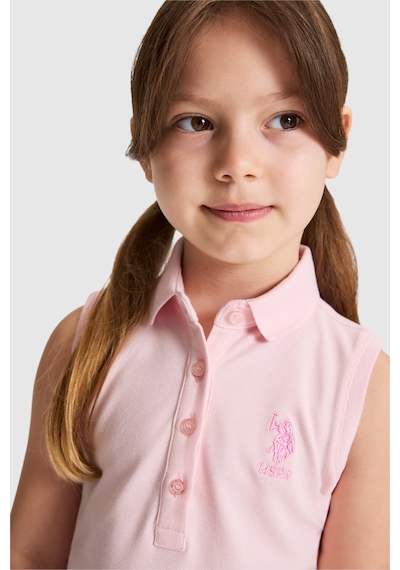 U.S. Polo Assn. Kız Çocuk Açık Pembe Elbise Örme 50325639-vr078 Acık Pembe