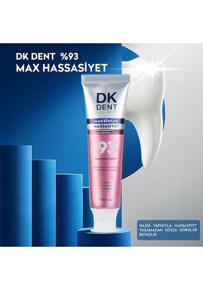 Dkdent %93 Maximum Hassasiyet Diş Macunu 75 Ml X 2 Adet Beyazlatma