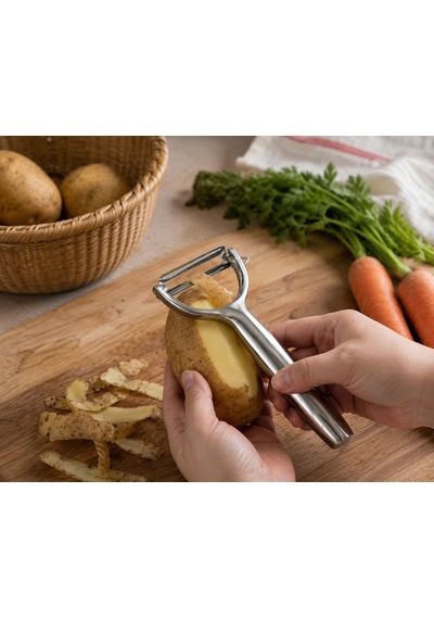Metal Y Sebze Soyacağı Patates, Salatalık, Havuç Ve Meyve Soyma Aparatı, Ergonomik Diğer