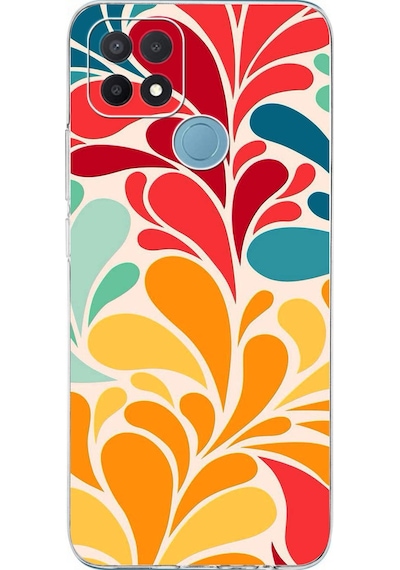 Oppo A15 İle Uyumlu Retro Color 5 Kamera Korumalı Şeffaf Kılıf Şeffaf