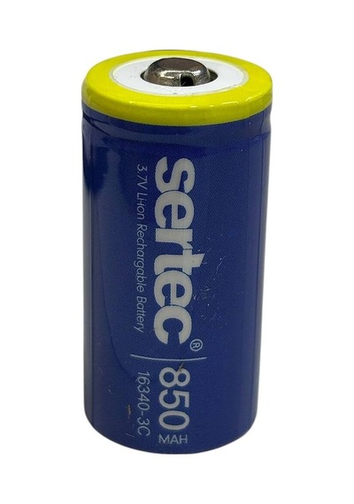 Sertec 3.7v Li-ion 16340 - 850 Mah 3c Başlı Şarjlı Pil Evimdeyokyok