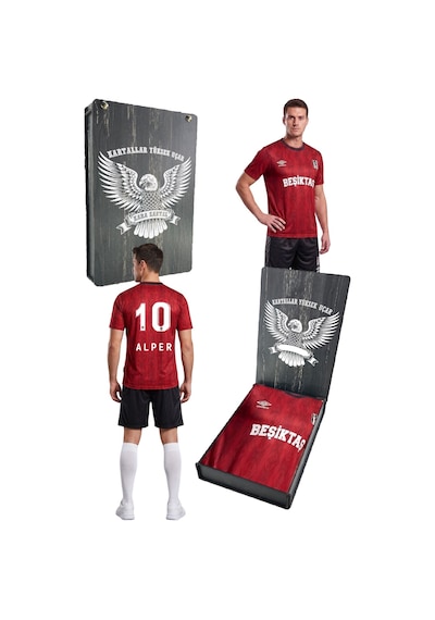 Beşiktaş Lisanslı Umbro Siyah-kırmızı Kişiye Özel Set Forma Kırmızı - Siyah