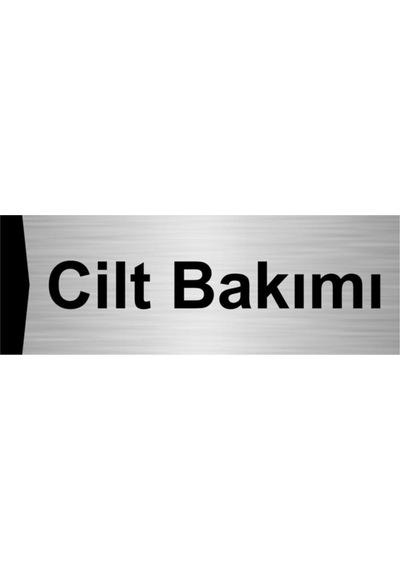 Cilt Bakımı 7x20cm Gümüş Renk Metal Yönlendirme Levhası