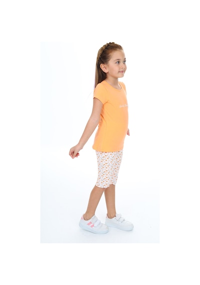 Toontoy Kids Toontoy Kız Çocuk Nakışlı Kaprili Takım Turuncu
