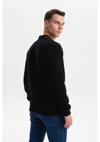 AR-MA Arma Erkek Regular Fit Polo Yaka Sweatshirt Karbon Fırçalı Selanik, %65 Pamuk %35 Polyester, Düğmesiz Basic K30554698602 Siyah AR-MA Arma Erkek Regular Fit Polo Yaka Sweatshirt Karbon Fırçalı Selanik, %65 Pamuk %35 Polyester, Düğmesiz Basic K30554698602 Siyah