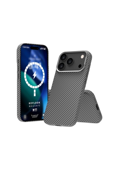 Buff Apple Uyumlu iPhone 17 Pro Max Magsafe Kevlook Kılıf Gri