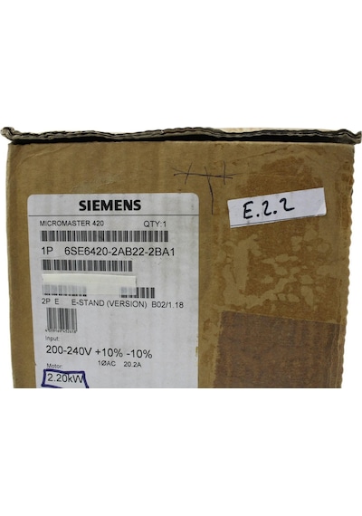 6se6420-2ab22-2ba1 Mıcromaster 420 Yeni Kutu Açık